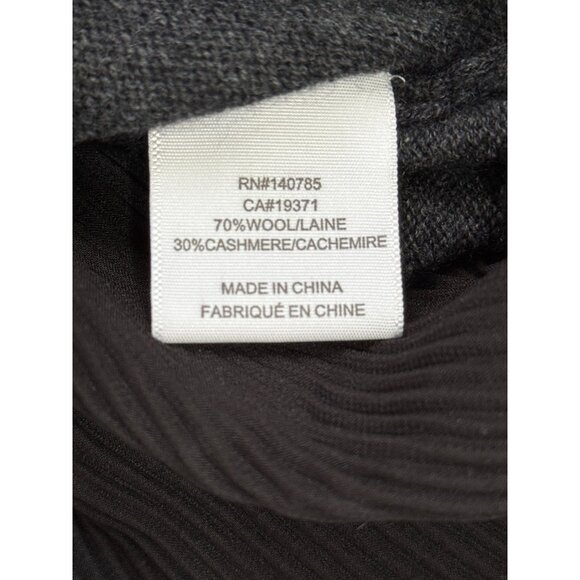 Brochu Walker Layered Sweater Wool Cashmere Pleated Hem Charcoal Gray Size XS - Picture 7 of 8